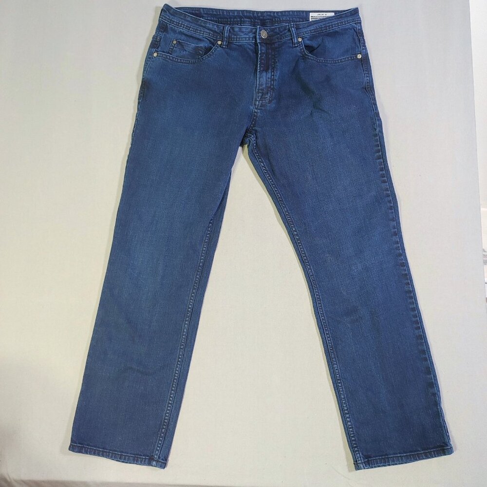 Buffalo Sam-X Slim Straight Stretch Jeans men's size 38X32 indigo blue